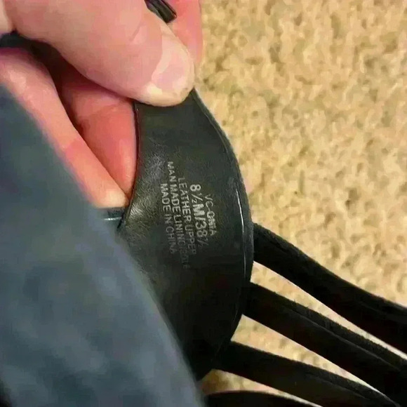 VINCE CAMUTO SANDALS Woman’s 8.5 M Onia Slingback Platform Blue Suede Wedge​ - Picture 5 of 9